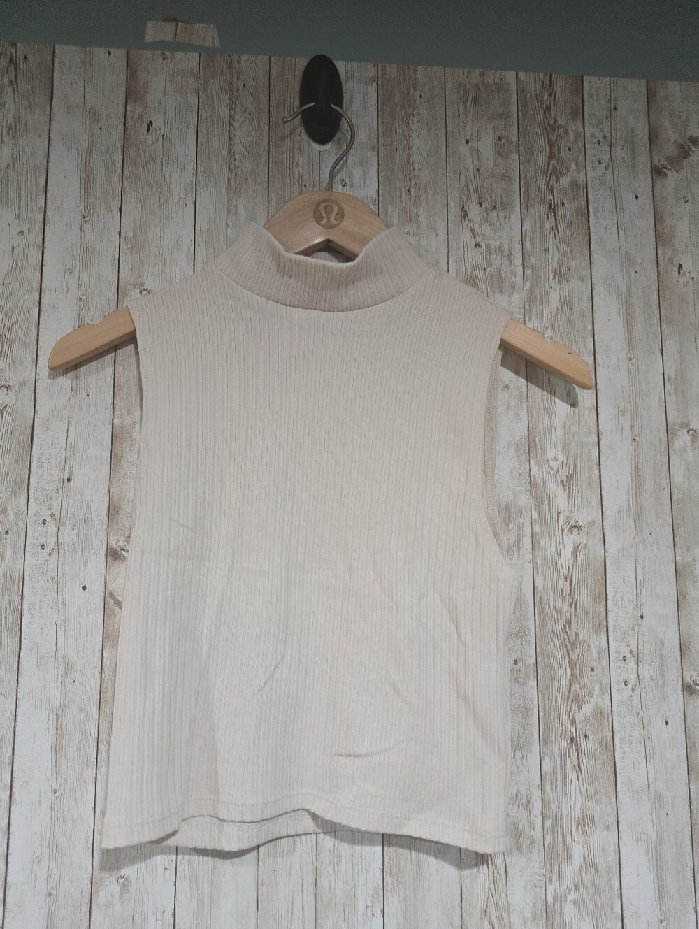 Reformation White Ribbed Tencel Organic Cotton Sleeveless Top Minimalist S
